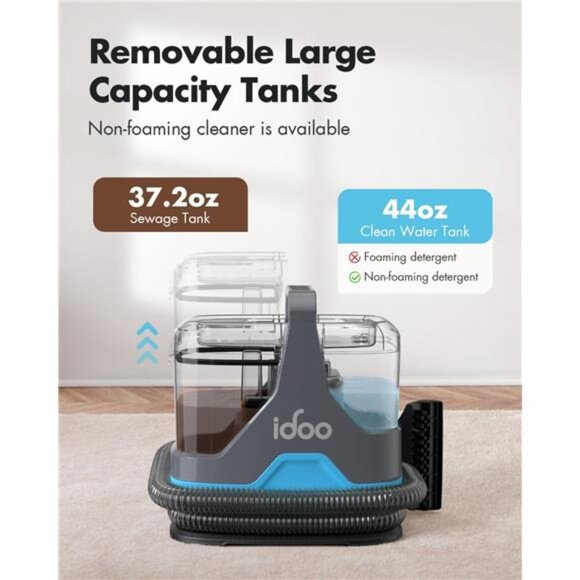 Carpet Cleaner Machine, Upholstery Cleaner with 17Kpa Powerful Suction - Picture 5 of 7